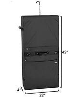 45" Premium Framed Travel Garment Bag with Shoulder Strap and Pockets