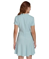 Tommy Hilfiger Women's Round-Neck Short-Sleeve Dress