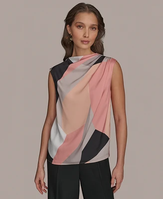 Donna Karan New York Women's Sleeveless Printed Top