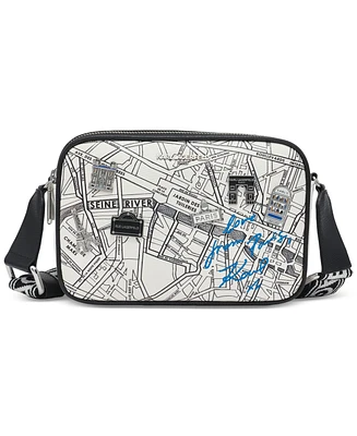 Karl Lagerfeld Paris Maybelle Crossbody Travel Print & Pins