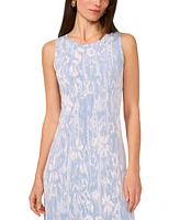 Vince Camuto Women's Abstract-Print Sleeveless Keyhole-Back Crewneck Maxi Dress
