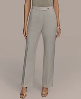 Donna Karan New York Women's Linen-Blend Straight-Leg Pants