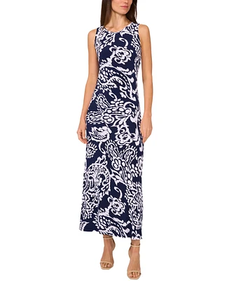 Vince Camuto Women's Paisley-Print Back-Slit Sleeveless Maxi Dress