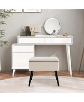 Storage Ottoman with Legs for Living Room and Bedroom Stylish Functional Solution