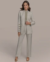 Donna Karan New York Women's Linen-Blend Straight-Leg Pants