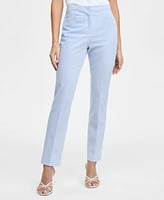 Tahari Asl Women's Seersucker Flared Ankle Pants