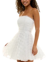 Alex & Sophia Juniors' Strapless Ruched-Top Dress