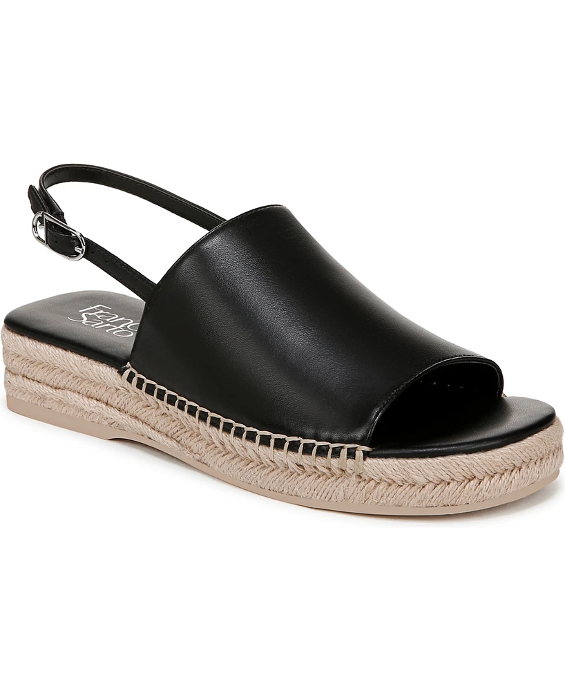 Franco Sarto Women's Rune Open Round Toe Slingback Espadrille Sandals