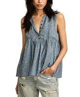 Lucky Women's Ditsy Floral Printed Sleeveless Shirt