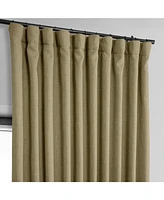 Half Price Drapes Nomad Tan Extra Wide Textured Faux Linen Room Darkening Curtain