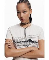 Desigual Women's Short-sleeve landscape T-shirt