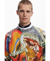 Desigual Men's Ethnic print sweater