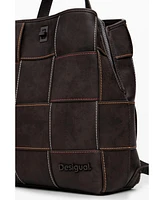 Desigual Women's Mini faux leather effect braided backpack