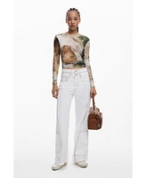 Desigual Women's High-neck horse T-shirt