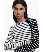 Desigual Women's Asymmetric striped T-shirt