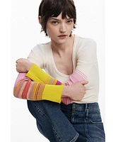 Desigual Women's T-shirt with printed sleeves