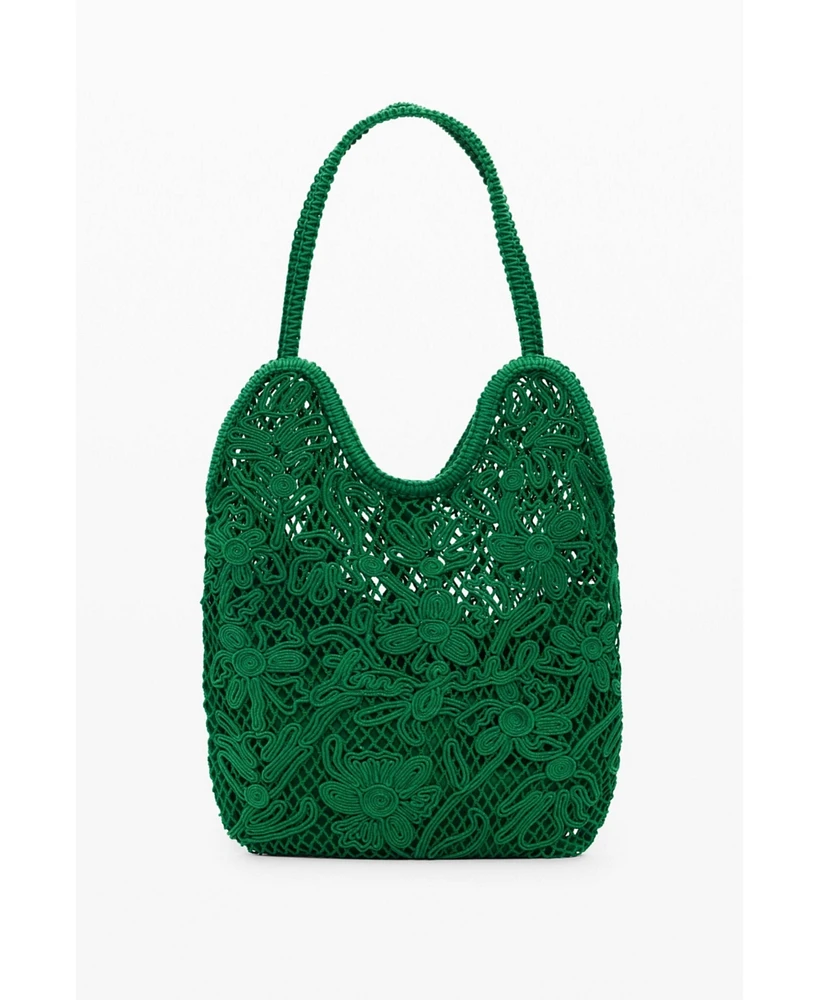 Desigual Women's Medium crochet shoulder bag