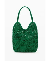Desigual Women's Medium crochet shoulder bag