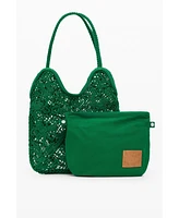 Desigual Women's Medium crochet shoulder bag