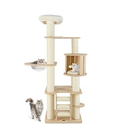 Cat Tree with Cozy Perch, Condo & Space Capsule Fun & Comfortable Play Tower for Cats