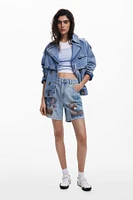 Desigual Women's Etnic denim Bermuda shorts