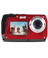 Minolta MN40WP 48MP Qhd Dual Lcd Screen Waterproof Camera, Red