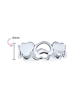 Bling Jewelry Silver Ring: Bff Friendship Open Heart Eternity Band Promise Ring in Sterling