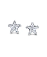 Bling Jewelry Small Celestial Usa Cz Star Stud Earrings for Men, Sterling Silver