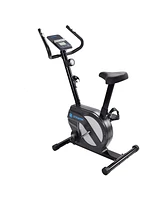 Stamina Products 15-1308 Upright Adjustable Magnetic Lcd Stationary Exercise Bike With Pulse Sensors And 3 Levels Of Guided Online Workouts, Black