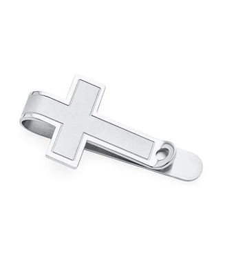 Bling Jewelry Christian Fleur de Lis Cross Money Clip Credit Card Holder Silver Gold Tone
