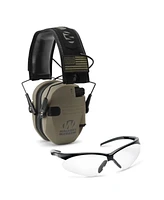 Walker s Razor Slim Electronic Muff (Fde Patriot Version) with Glasses (Clear)