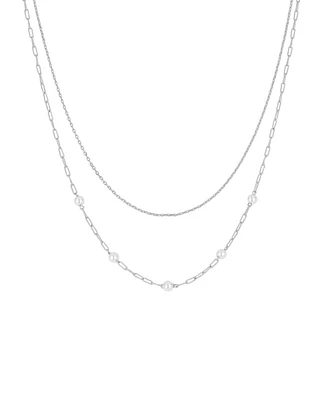 And Now This Simulated Cultivated Pearl Layered Necklace