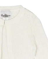 Rare Editions Toddler and Little Girls Pointelle Crochet Cardigan