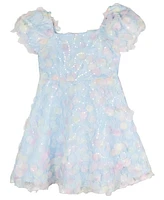 Rare Editions Toddler and Little Girls Soutache Sequin Social Dress