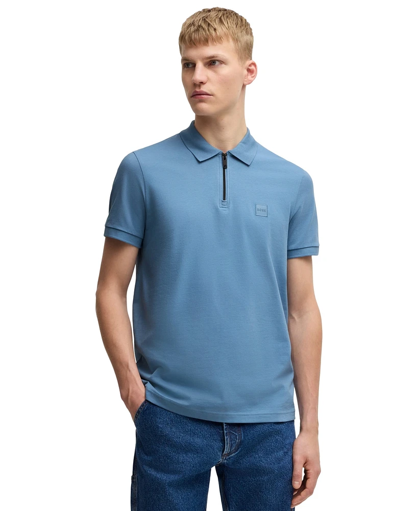 Boss by Hugo Men's Stretch-Cotton Pique Slim-Fit Polo Shirt