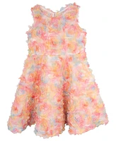 Rare Editions Toddler and Little Girls Multi-Color Soutache Mesh Social Dress