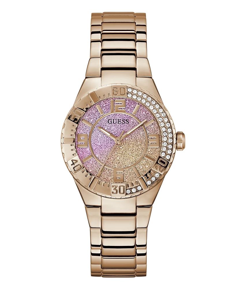 Guess Women's Analog Rose Gold Tone Stainless Steel Watch, 36mm