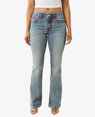 True Religion Women's Becca Super T Bootcut Flap Jeans