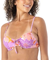 Roxy Women's Bell Bottom Blooms Ruched Underwire Bikini Top