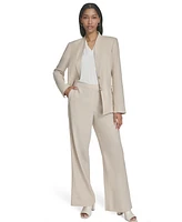 Halston Women's Collarless Two-Button Blazer