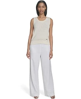 Halston Women's Round-Neck Sleeveless Tank Top