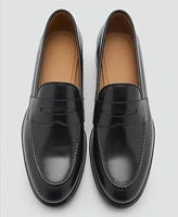 Mango Men's Leather Penny Loafers