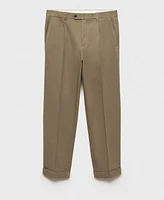 Mango Men's Slim-Fit Pleated Pants