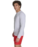 Calvin Klein Men's Monogram Long-Sleeve Swim Rash Guard