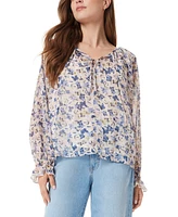 Sam Edelman Women's Kelsie Printed Popover Blouse