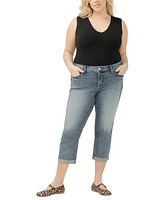 Silver Jeans Co. Plus Elyse Mid-Rise Comfort Fit Capri