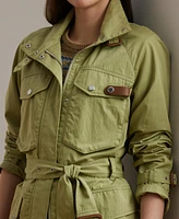 Lauren Ralph Women's Belted Cotton-Blend Twill Field Jacket