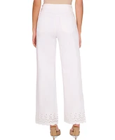 CeCe Women's Eyelet Scallop-Hem Jeans