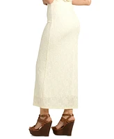 Bcx Juniors' Floral Jacquard Knit Bodycon Maxi Skirt