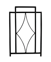 30-Inch Contemporary Metal Garden Trellis for Climbing Plants - Decorative Outdoor Plant Trellis - Set of 2
